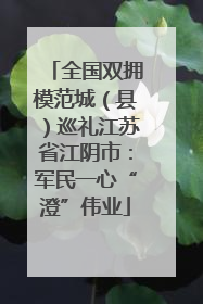 全国双拥模范城（县）巡礼江苏省江阴市：军民一心“澄”伟业