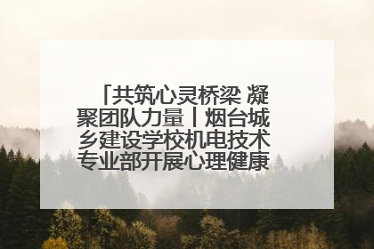 共筑心灵桥梁 凝聚团队力量丨烟台城乡建设学校机电技术专业部开展心理健康讲座及团辅活动