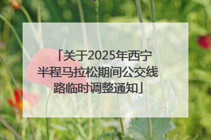 关于2025年西宁半程马拉松期间公交线路临时调整通知