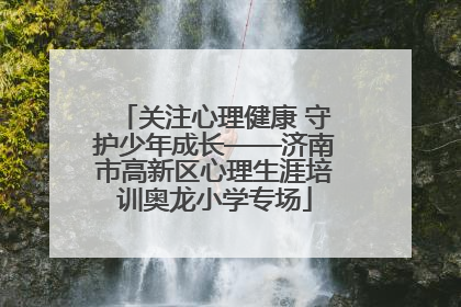关注心理健康 守护少年成长——济南市高新区心理生涯培训奥龙小学专场