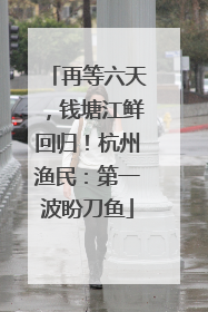 再等六天，钱塘江鲜回归！杭州渔民：第一波盼刀鱼