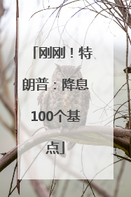 刚刚！特朗普：降息100个基点