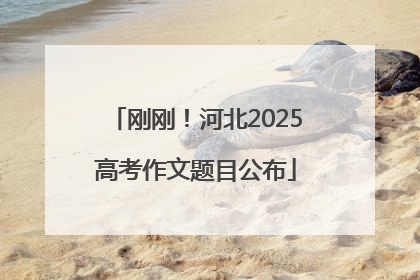 刚刚！河北2025高考作文题目公布