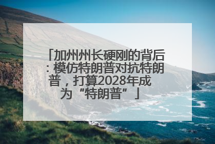 加州州长硬刚的背后：模仿特朗普对抗特朗普，打算2028年成为“特朗普”