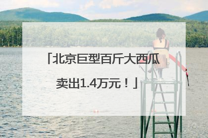 北京巨型百斤大西瓜卖出1.4万元！