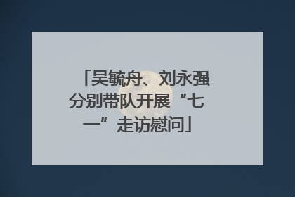 吴毓舟、刘永强分别带队开展“七一”走访慰问