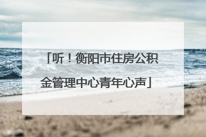 听！衡阳市住房公积金管理中心青年心声