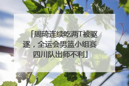 周琦连续吃两T被驱逐，全运会男篮小组赛四川队出师不利