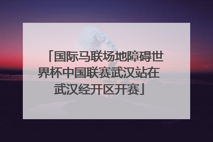 国际马联场地障碍世界杯中国联赛武汉站在武汉经开区开赛