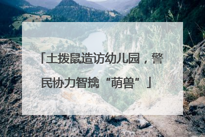 土拨鼠造访幼儿园，警民协力智擒“萌兽”