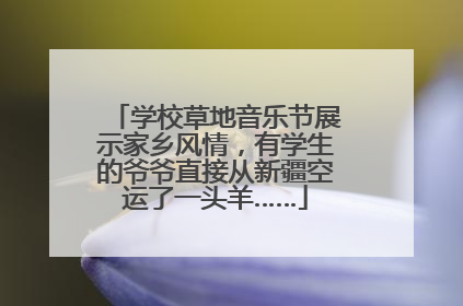 学校草地音乐节展示家乡风情，有学生的爷爷直接从新疆空运了一头羊……