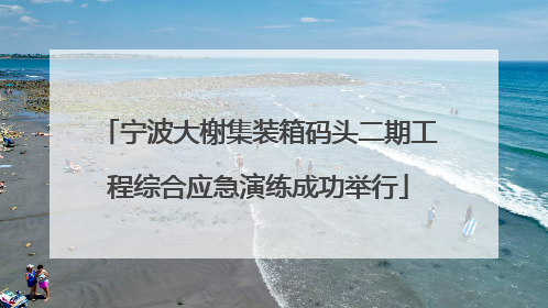 宁波大榭集装箱码头二期工程综合应急演练成功举行