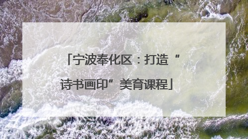 宁波奉化区：打造“诗书画印”美育课程