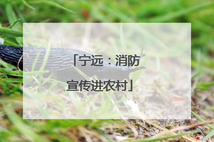 宁远：消防宣传进农村