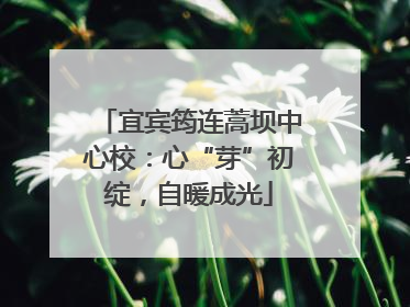 宜宾筠连蒿坝中心校：心“芽”初绽，自暖成光