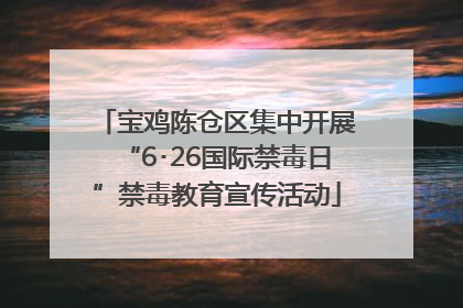 宝鸡陈仓区集中开展“6･26国际禁毒日”禁毒教育宣传活动