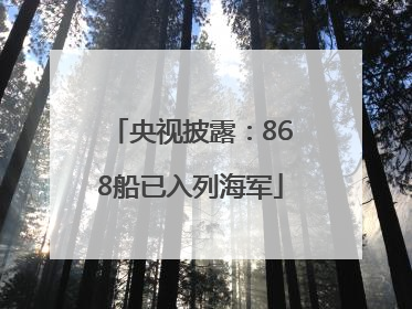 央视披露：868船已入列海军