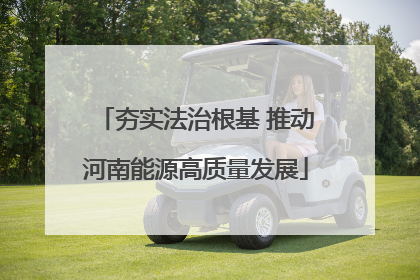 夯实法治根基 推动河南能源高质量发展