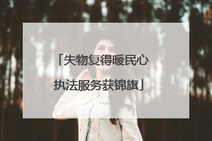 失物复得暖民心 执法服务获锦旗