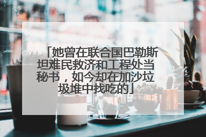 她曾在联合国巴勒斯坦难民救济和工程处当秘书，如今却在加沙垃圾堆中找吃的
