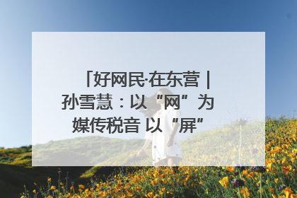 好网民·在东营｜孙雪慧：以“网”为媒传税音 以“屏”为介助发展