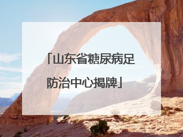 山东省糖尿病足防治中心揭牌