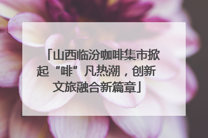 山西临汾咖啡集市掀起“啡”凡热潮，创新文旅融合新篇章