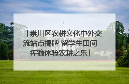 崇川区农耕文化中外交流站点揭牌 留学生田间挥镰体验农耕之乐