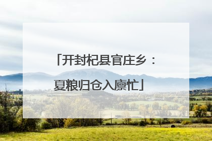 开封杞县官庄乡：夏粮归仓入廪忙