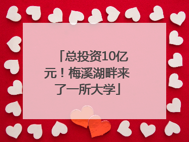总投资10亿元！梅溪湖畔来了一所大学
