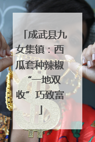成武县九女集镇：西瓜套种辣椒 “一地双收”巧致富
