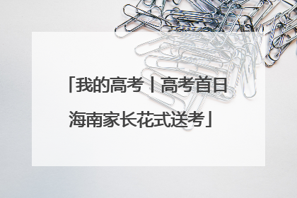 我的高考丨高考首日 海南家长花式送考