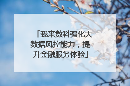 我来数科强化大数据风控能力，提升金融服务体验
