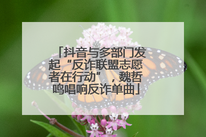 抖音与多部门发起“反诈联盟志愿者在行动”，魏哲鸣唱响反诈单曲