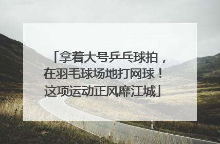 拿着大号乒乓球拍，在羽毛球场地打网球！这项运动正风靡江城