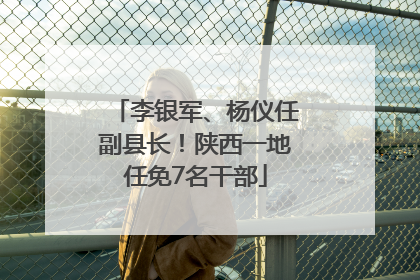 李银军、杨仪任副县长！陕西一地任免7名干部