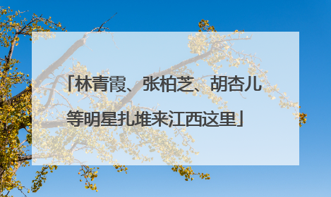 林青霞、张柏芝、胡杏儿等明星扎堆来江西这里
