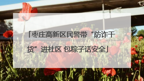 枣庄高新区民警带“防诈干货”进社区 包粽子话安全