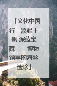 文化中国行｜浪起千帆 深蓝宝藏——博物馆里的海丝遗珍