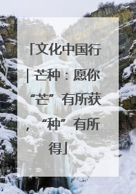文化中国行｜芒种：愿你“芒”有所获，“种”有所得