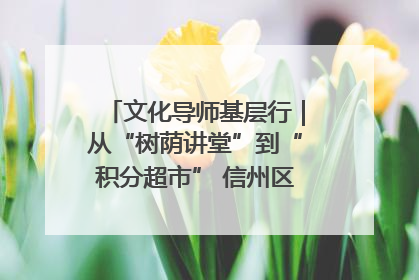 文化导师基层行｜从“树荫讲堂”到“积分超市” 信州区基层治理有实招
