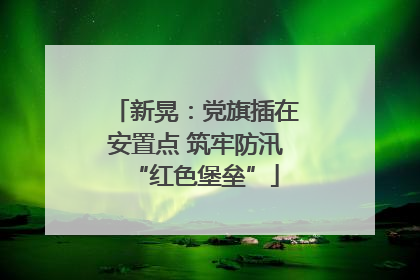 新晃：党旗插在安置点 筑牢防汛“红色堡垒”