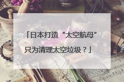 日本打造“太空航母”只为清理太空垃圾？