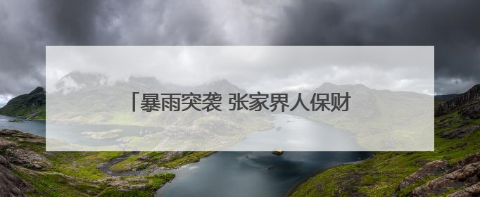 暴雨突袭 张家界人保财险闻“汛”而动护民生