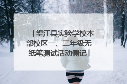 望江县实验学校本部校区一、二年级无纸笔测试活动侧记