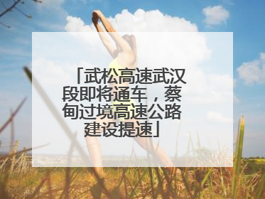 武松高速武汉段即将通车，蔡甸过境高速公路建设提速