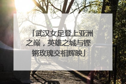 武汉女足登上亚洲之巅，英雄之城与铿锵玫瑰交相辉映