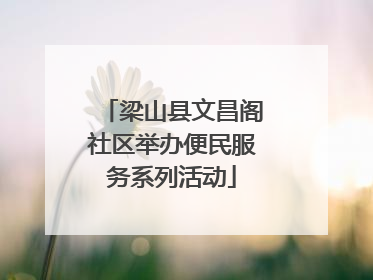 梁山县文昌阁社区举办便民服务系列活动