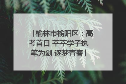 榆林市榆阳区：高考首日 莘莘学子执笔为剑 逐梦青春