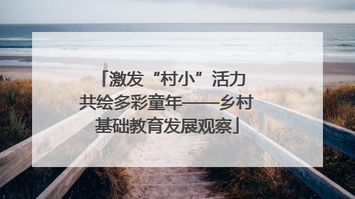 激发“村小”活力 共绘多彩童年——乡村基础教育发展观察
